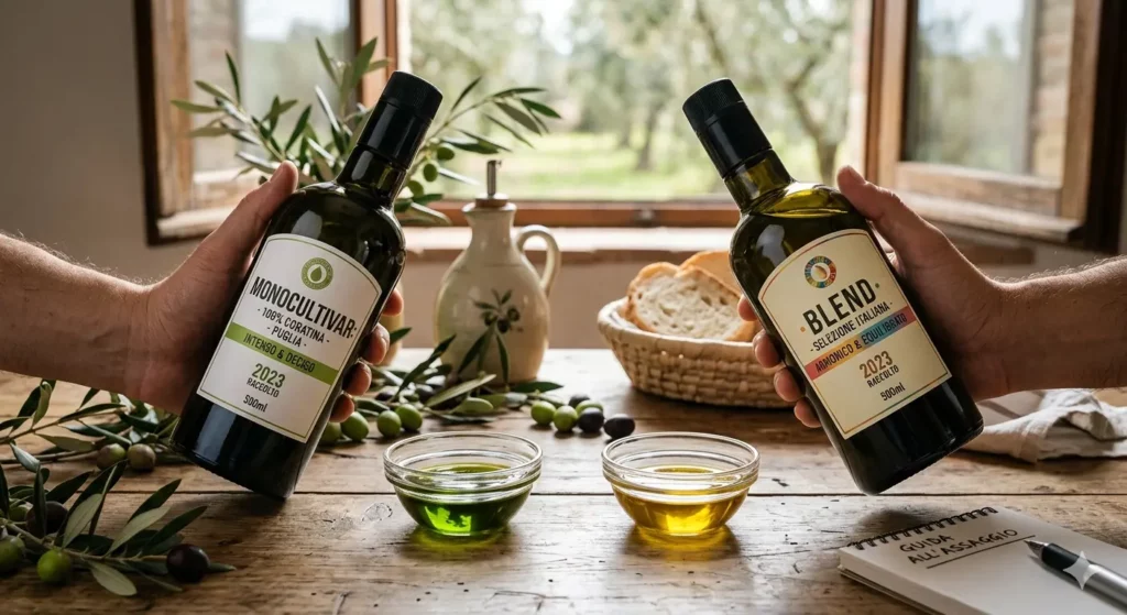 olio monocultivar vs blend